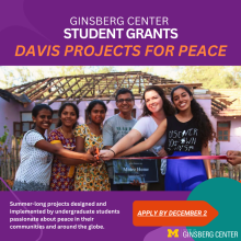 Flyer for Davis Projects for Peace