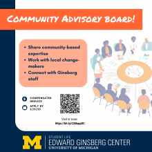 Community Advisory Board application flyer.