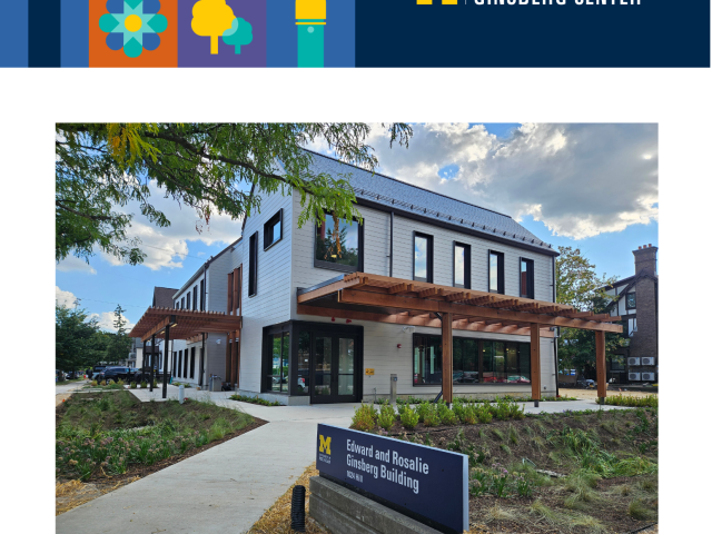 house in yard with logo above and annual report 2026 in orange block letters below