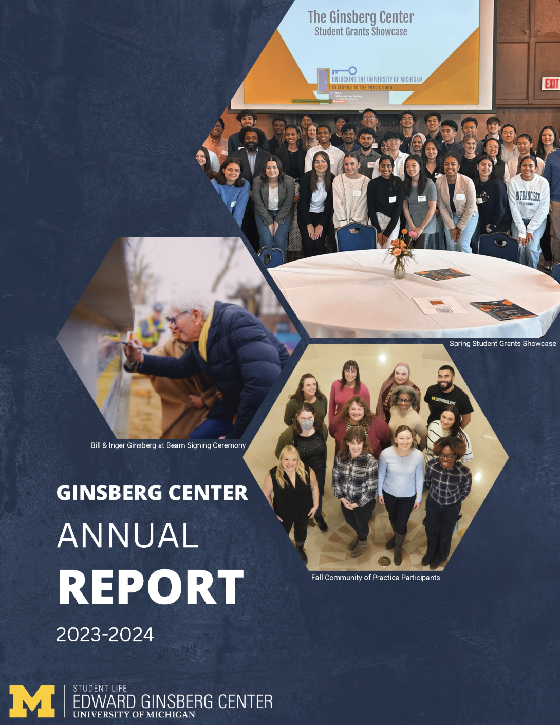 Image of the front cover of the 2023-2024 Ginsberg Center Annual Report