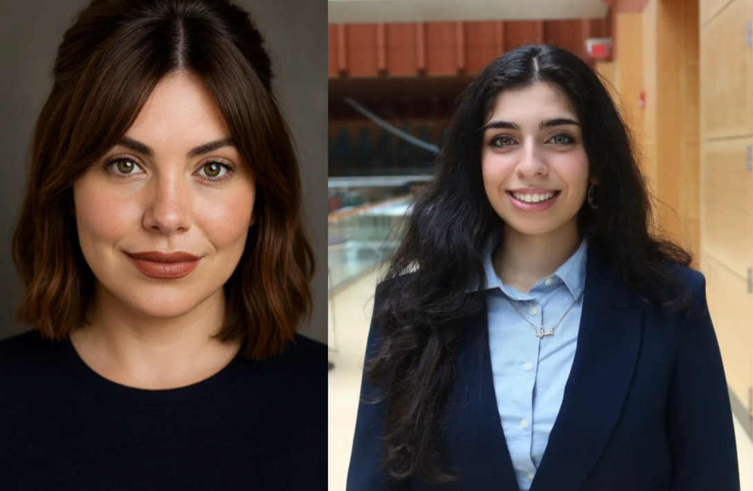 Headshots of Christina Celeste and Maya Juratli